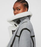 Priya Shearling Biker Jacket