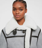 Priya Shearling Biker Jacket