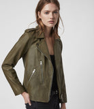 ELVA LEATHER BIKER JACKET