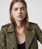 ELVA LEATHER BIKER JACKET